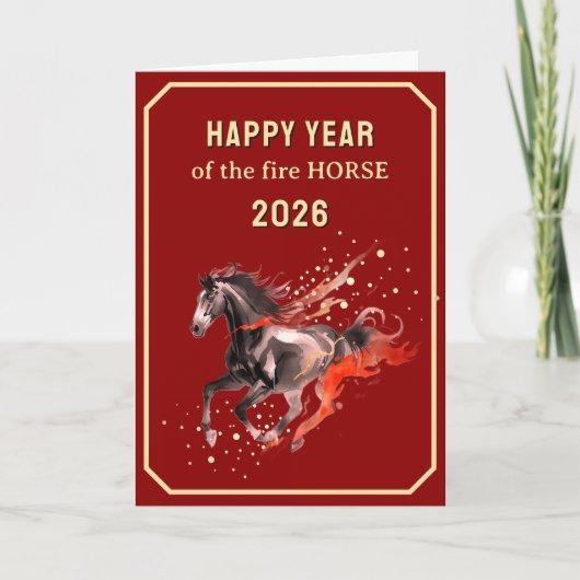 Chinese Happy Year of the Fire Horse 2026  シーズンカード (正面)
