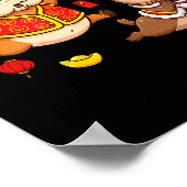 Chinese Horse Otter Funny Kids Mens Womens Happy N ポスター (角)