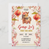 Chinese Horse Zodiac 2026 First 100 Days 招待状 (正面)