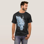 Chinese Light Blue Dragon Art Fantasy Design With  Tシャツ (正面フル)