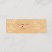 Chinese "Longevity" Birthday Tag (1x3 inch) スキニー名刺 (裏面)