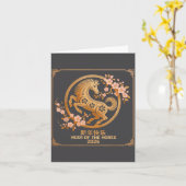 Chinese Lunar New Year 2026 Year Of The Horse  カード (黄色い花)