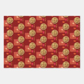 Chinese Lunar New Year Horse 2026 3WpS2 ラッピングペーパーシート (正面3)