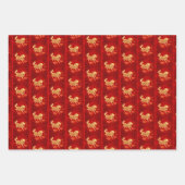 Chinese Lunar New Year Horse 2026 3WpS2 ラッピングペーパーシート (正面)