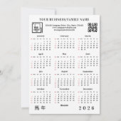 Chinese Lunar New Year Horse Calendar QR Code Logo シーズンカード (裏面)