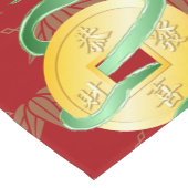 Chinese Lunar New Year of the Snake 2025 Gold Coin ショートテーブルランナー (コーナー)