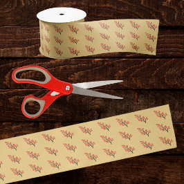 Chinese Lunar New Year Plum Blossom 5 Blessings  サテンリボン