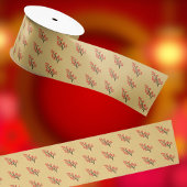 Chinese Lunar New Year Plum Blossom 5 Blessings  サテンリボン