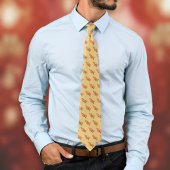 Chinese Lunar New Year Plum Blossom 5 Blessings ネクタイ