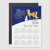 Chinese New Lunar Year Fire Horse 2026 Calendar (正面/裏面)