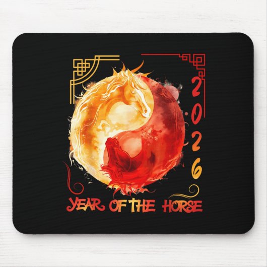 Chinese New Lunar Year Of The Horse 2026 _1  マウスパッド (正面)