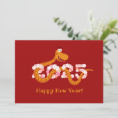 Chinese New Lunar Year Zodiac Wood Snake 2025 シーズンカード (スタンド正面)