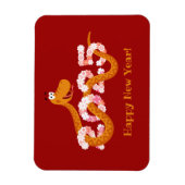Chinese New Lunar Year Zodiac Wood Snake 2025 マグネット (縦)