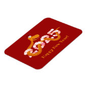 Chinese New Lunar Year Zodiac Wood Snake 2025 マグネット (左側)