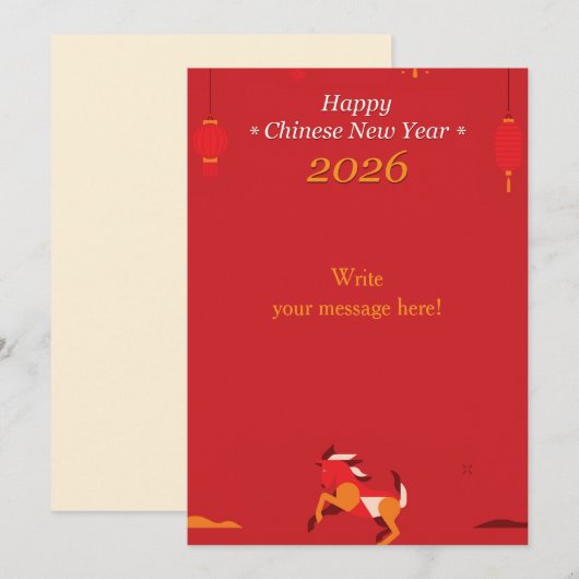 Chinese New Year シーズンカード (正面/裏面)