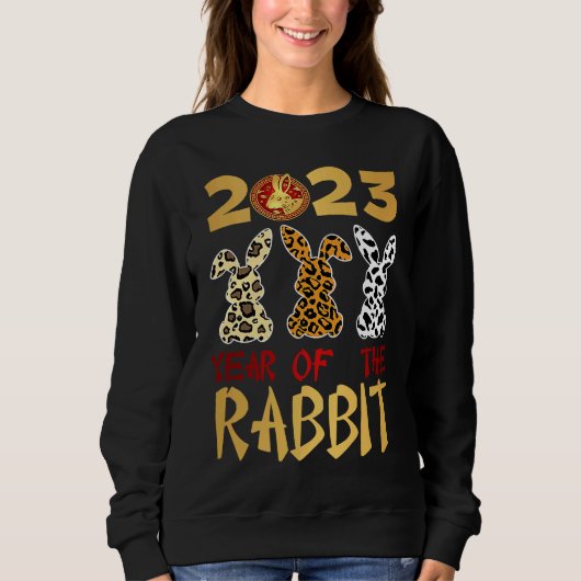 Chinese New Year 2023 Year Of The Rabbit Lunar New スウェットシャツ (正面)