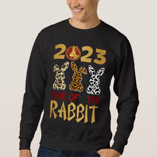 Chinese New Year 2023 Year Of The Rabbit Lunar New スウェットシャツ (正面)