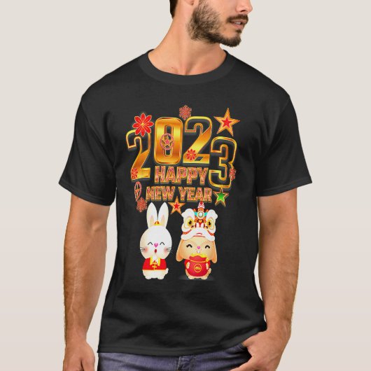 CHINESE NEW YEAR 2023 Year Of The Rabbit Women Men Tシャツ (正面)