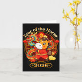 Chinese New Year 2026 Clothes Boys Girls Year Of T カード (黄色い花)