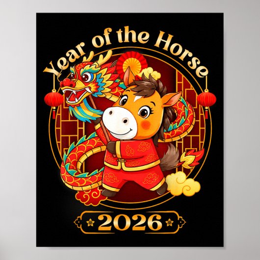 Chinese New Year 2026 Clothes Boys Girls Year Of T ポスター (正面)