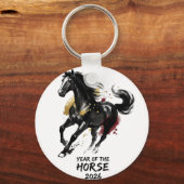 Chinese New Year 2026 Horse Art キーホルダー (正面)