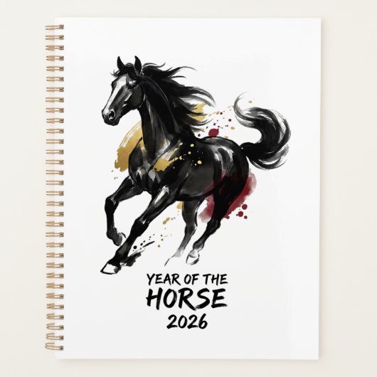 Chinese New Year 2026 Horse Art プランナー手帳 (正面)