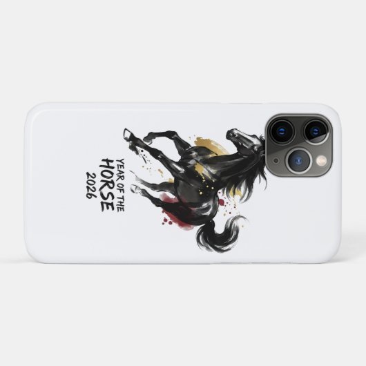 Chinese New Year 2026 Horse Art Case-Mate iPhoneケース (裏面(横))