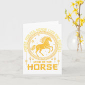 Chinese New Year 2026 Horse Happy Chinese New Year カード (黄色い花)