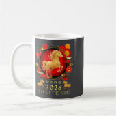 Chinese New Year 2026 Horse Happy Chinese New Year コーヒーマグカップ (左)