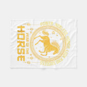 Chinese New Year 2026 Horse Happy Chinese New Year フリースブランケット (正面(横))