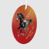 Chinese New Year 2026 Horse Ink New Year  オーナメント (正面)