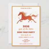 Chinese New Year 2026 Horse Ink New Year Party 招待状 (正面)