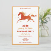 Chinese New Year 2026 Horse Ink New Year Party 招待状 (スタンド正面)