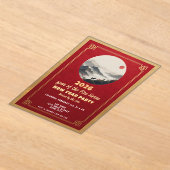 Chinese New Year 2026 Horse New Year Party アクリル招待状 (レイダウン)