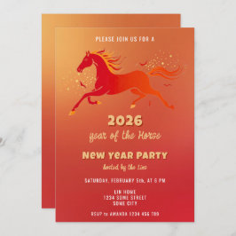Chinese New Year 2026 Horse New Year Party 招待状