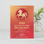 Chinese New Year 2026 Horse New Year Party 招待状 (スタンド正面)