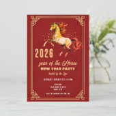 Chinese New Year 2026 Horse New Year Party 招待状 (スタンド正面)
