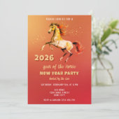 Chinese New Year 2026 Horse New Year Party 招待状 (スタンド正面)