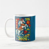 Chinese New Year 2026 Horse Year Lunar Zodiac コーヒーマグカップ (左)