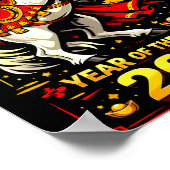 Chinese New Year 2026 Horse Year Lunar Zodiac  ポスター (角)