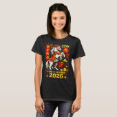 Chinese New Year 2026 Horse Year Lunar Zodiac  Tシャツ (正面フル)