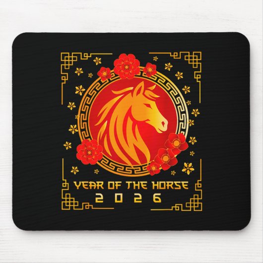 Chinese New Year 2026 Of The Horse Lunar New Year  マウスパッド (正面)