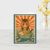 Chinese New Year 2026 Of The Horse Ramen Lunar New カード (黄色い花)