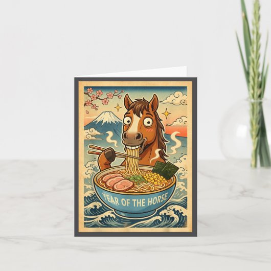Chinese New Year 2026 Of The Horse Ramen Lunar New カード (正面)