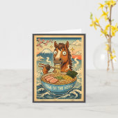Chinese New Year 2026 Of The Horse Ramen Lunar New カード (黄色い花)