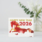 Chinese New Year 2026 Year Of Horse ポストカード (スタンド正面)
