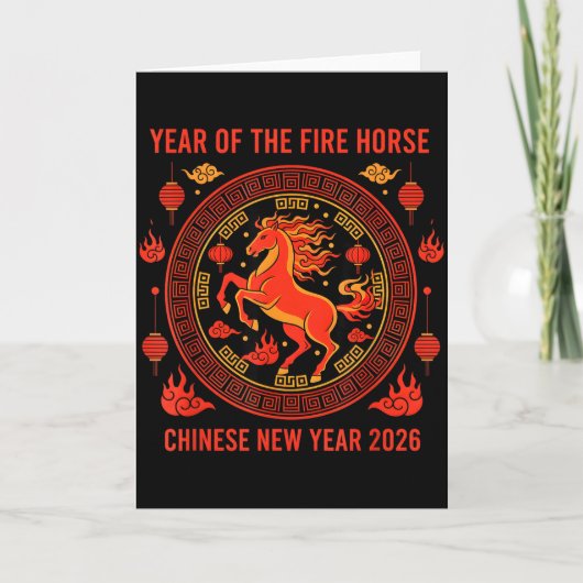 Chinese New Year 2026 Year Of The Fire Horse  カード (正面)