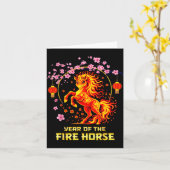 Chinese New Year 2026 Year Of The Fire Horse  カード (黄色い花)