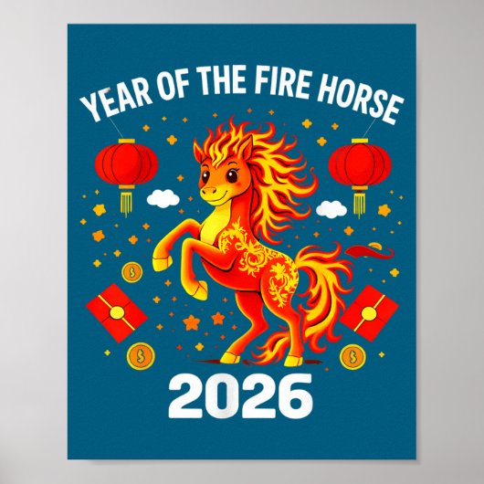Chinese New Year 2026 Year Of The Fire Horse  ポスター (正面)