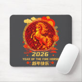Chinese New Year 2026 Year Of The Fire Horse  マウスパッド (マウス)